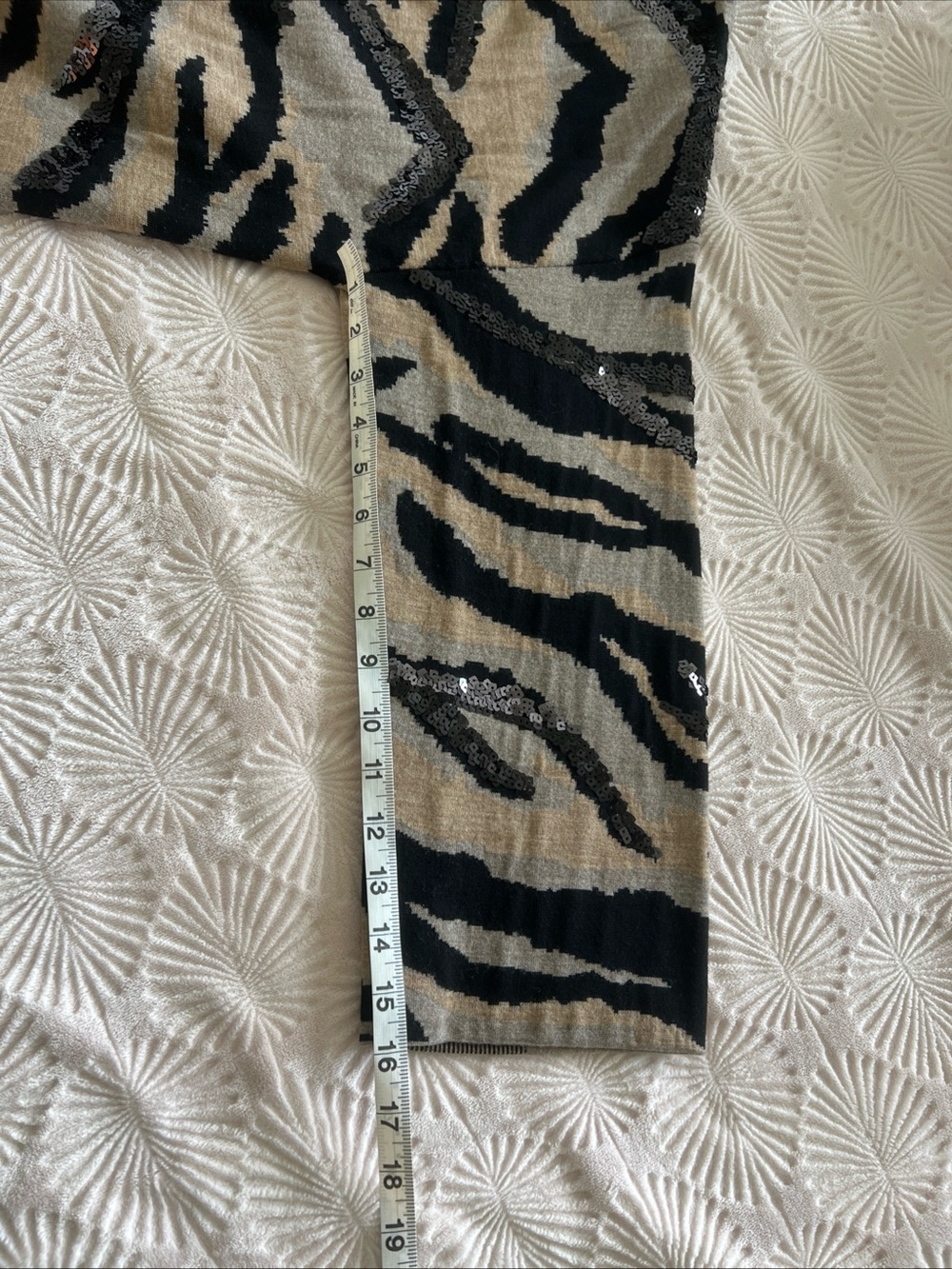 ZADIG & VOLTAIRE “MIA WE TIGER” pure wool boxy cardigan M/L - Picture 10 of 11